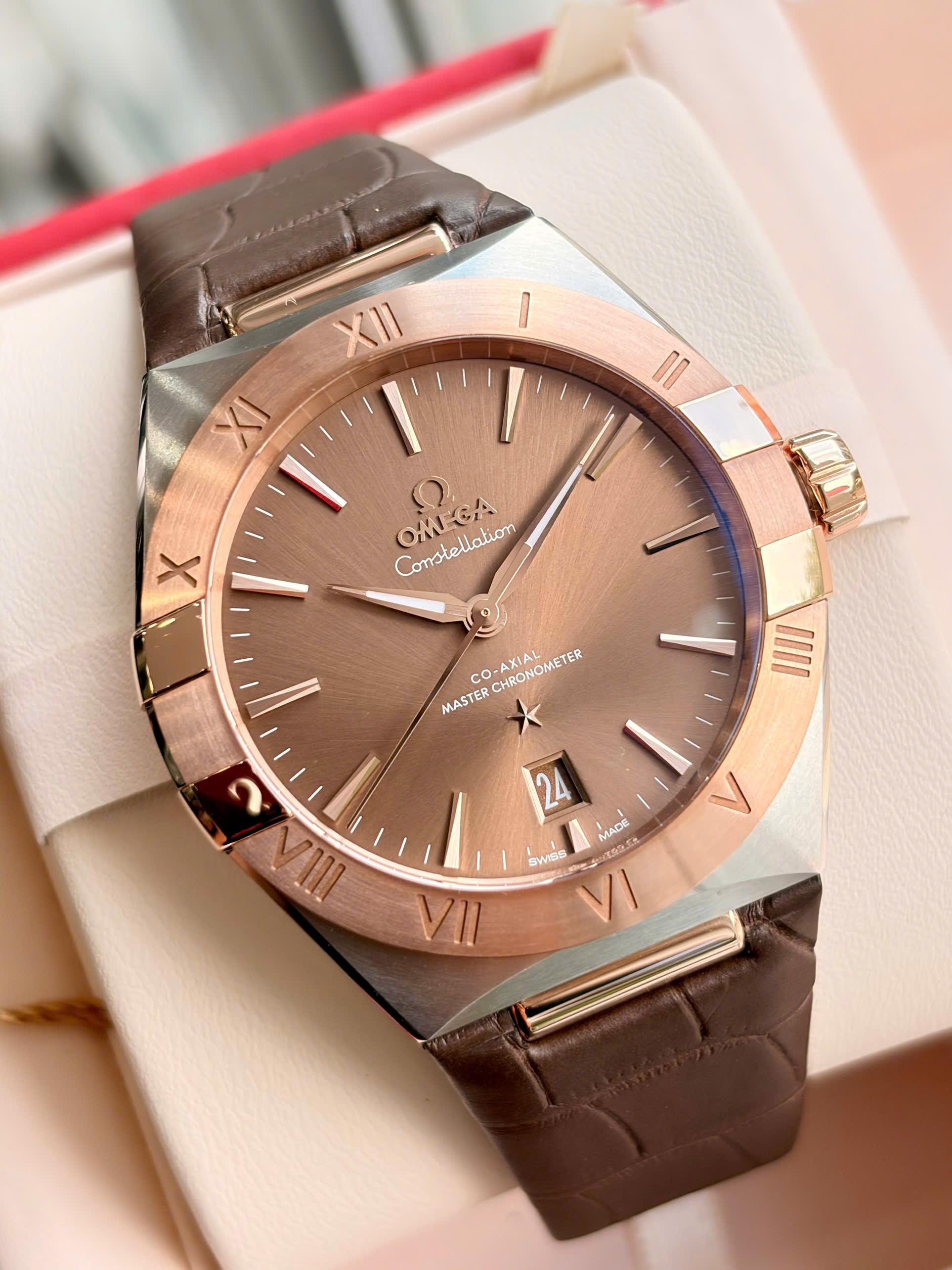 Omega Constellation 39mm Sedna Gold Chocolate Dial