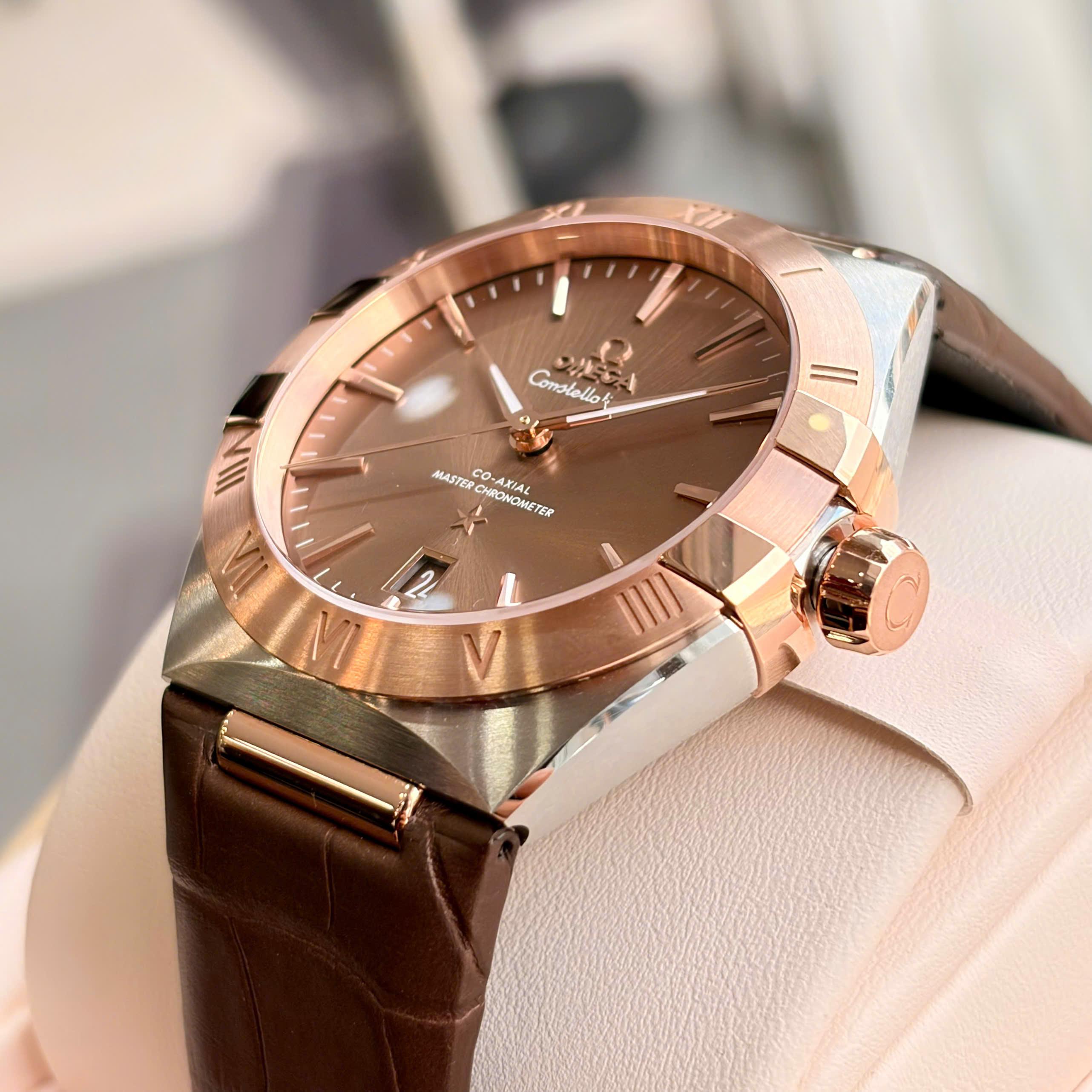 Omega Constellation 39mm Sedna Gold Chocolate Dial