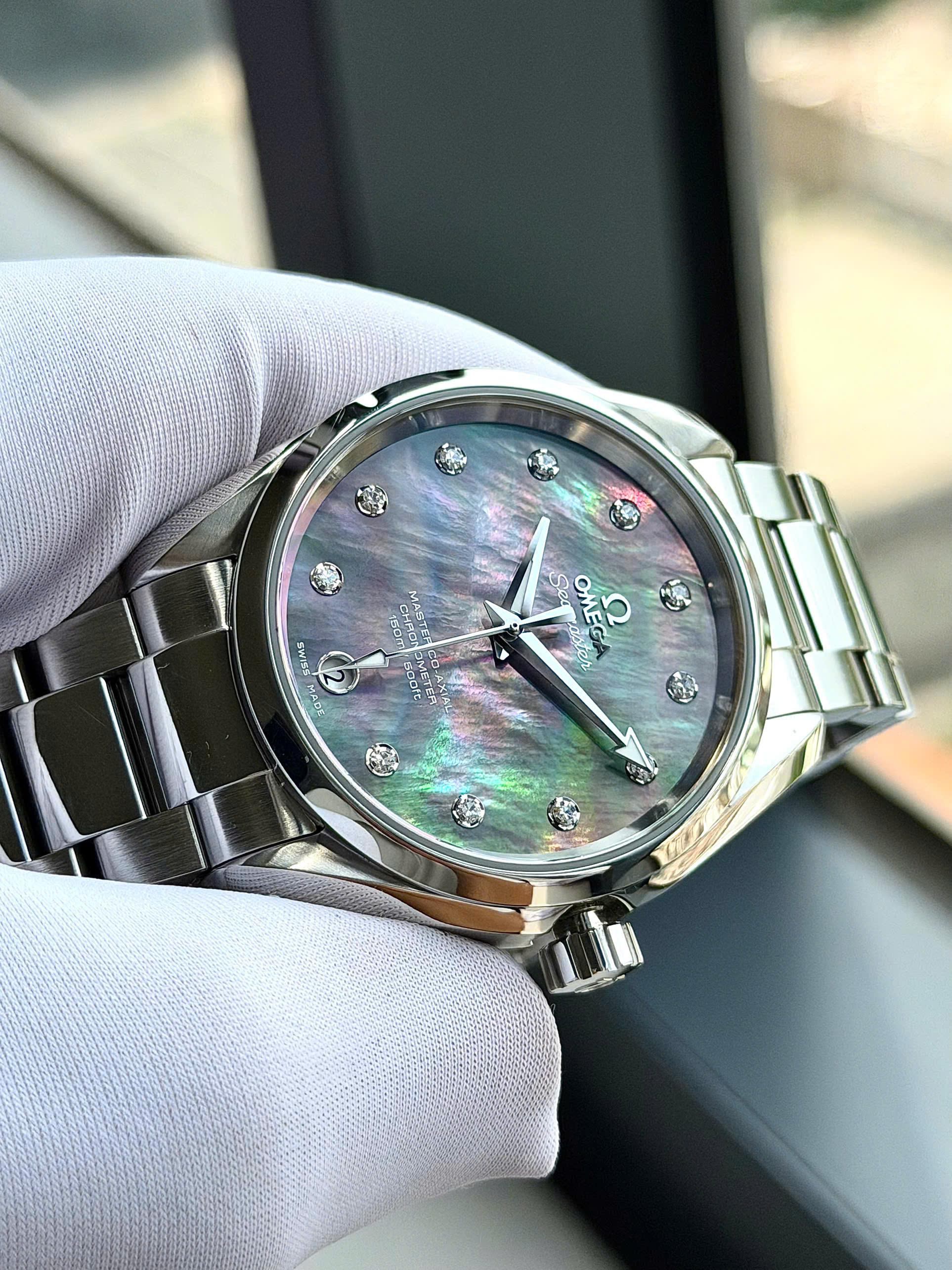 Omega Aqua Terra MOP Tím Diamond 231.10.39.21.57.001