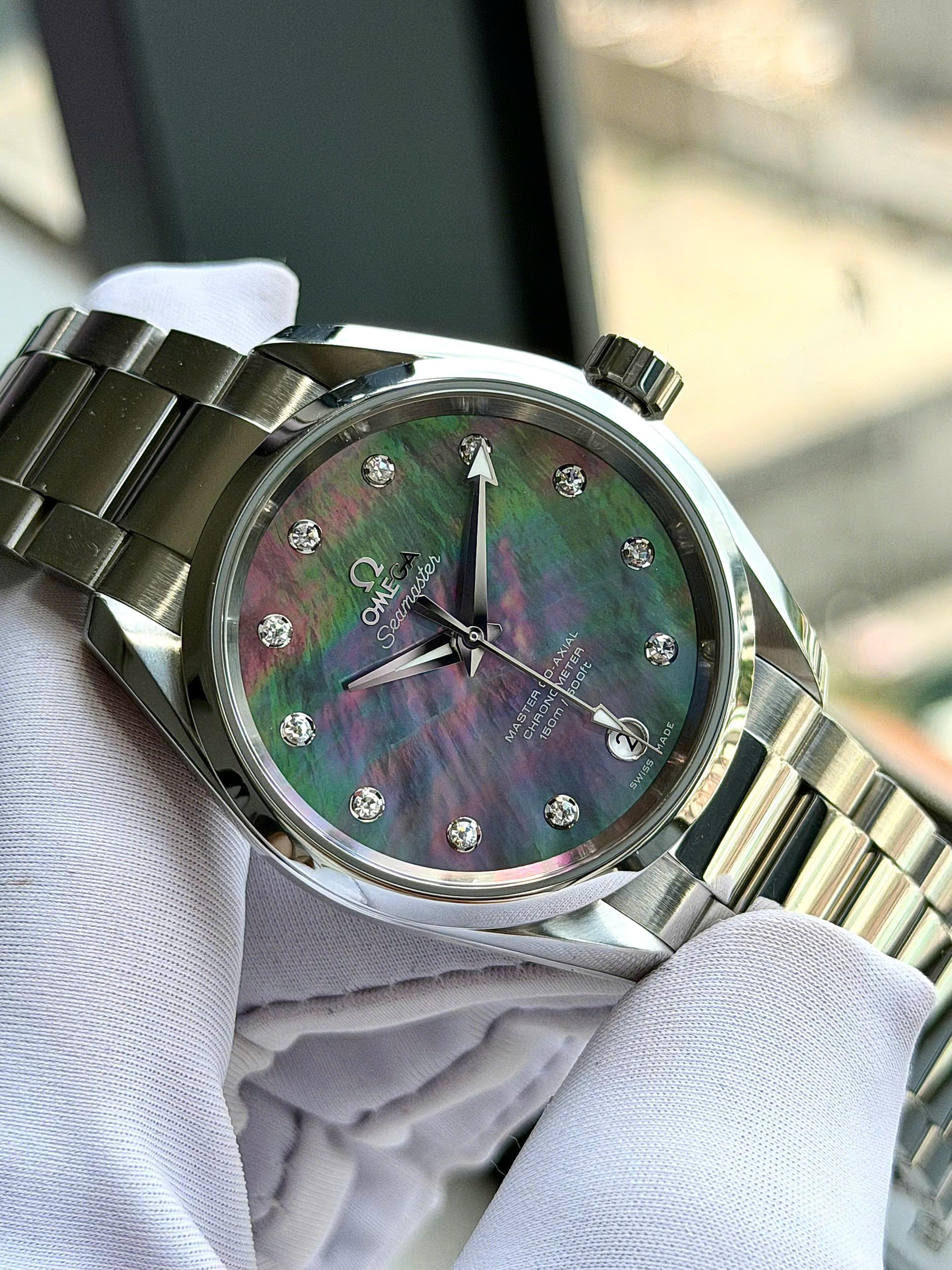 Omega Aqua Terra MOP Tím Diamond 231.10.39.21.57.001