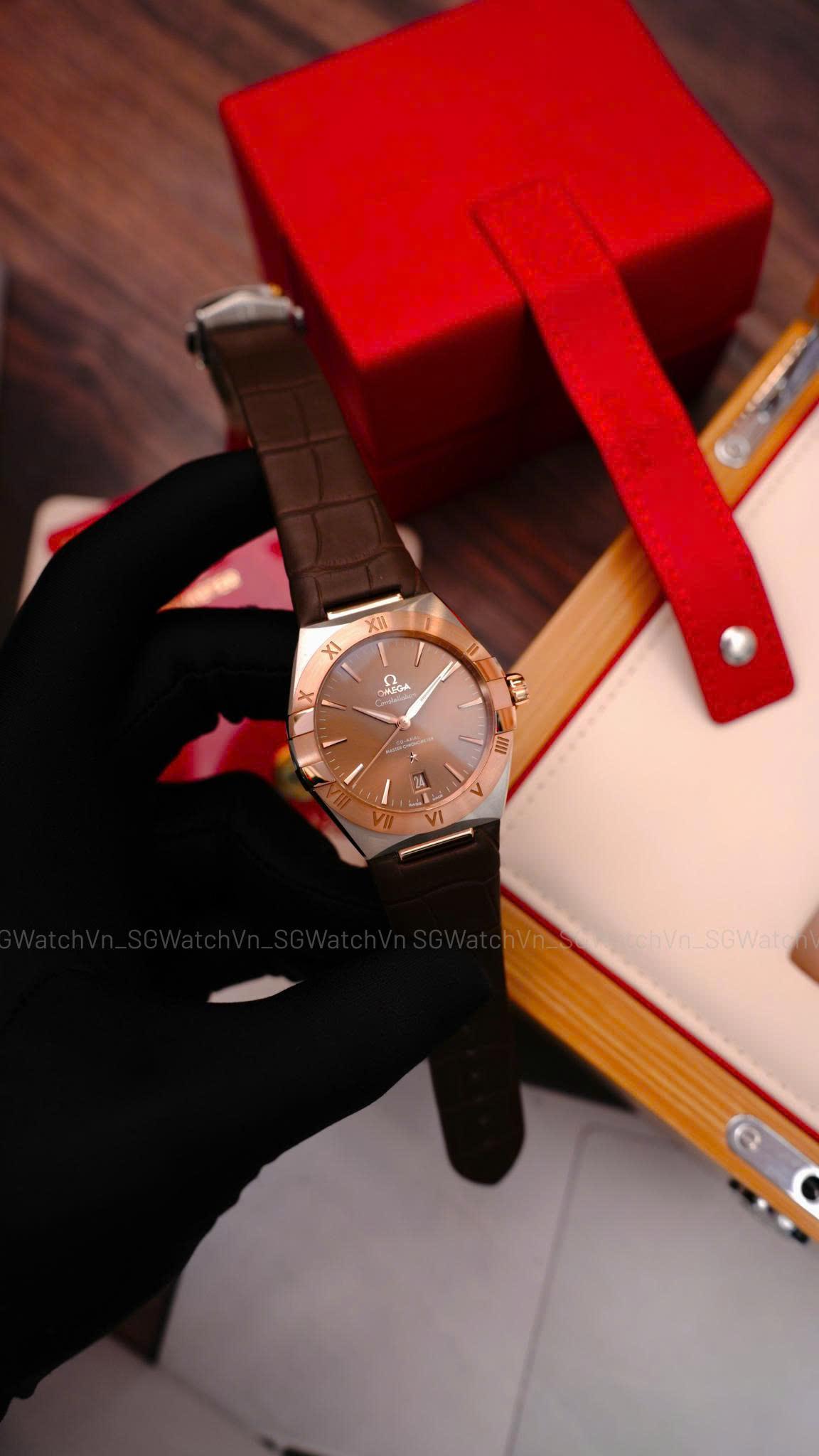 Omega Constellation 39mm Sedna Gold Chocolate Dial