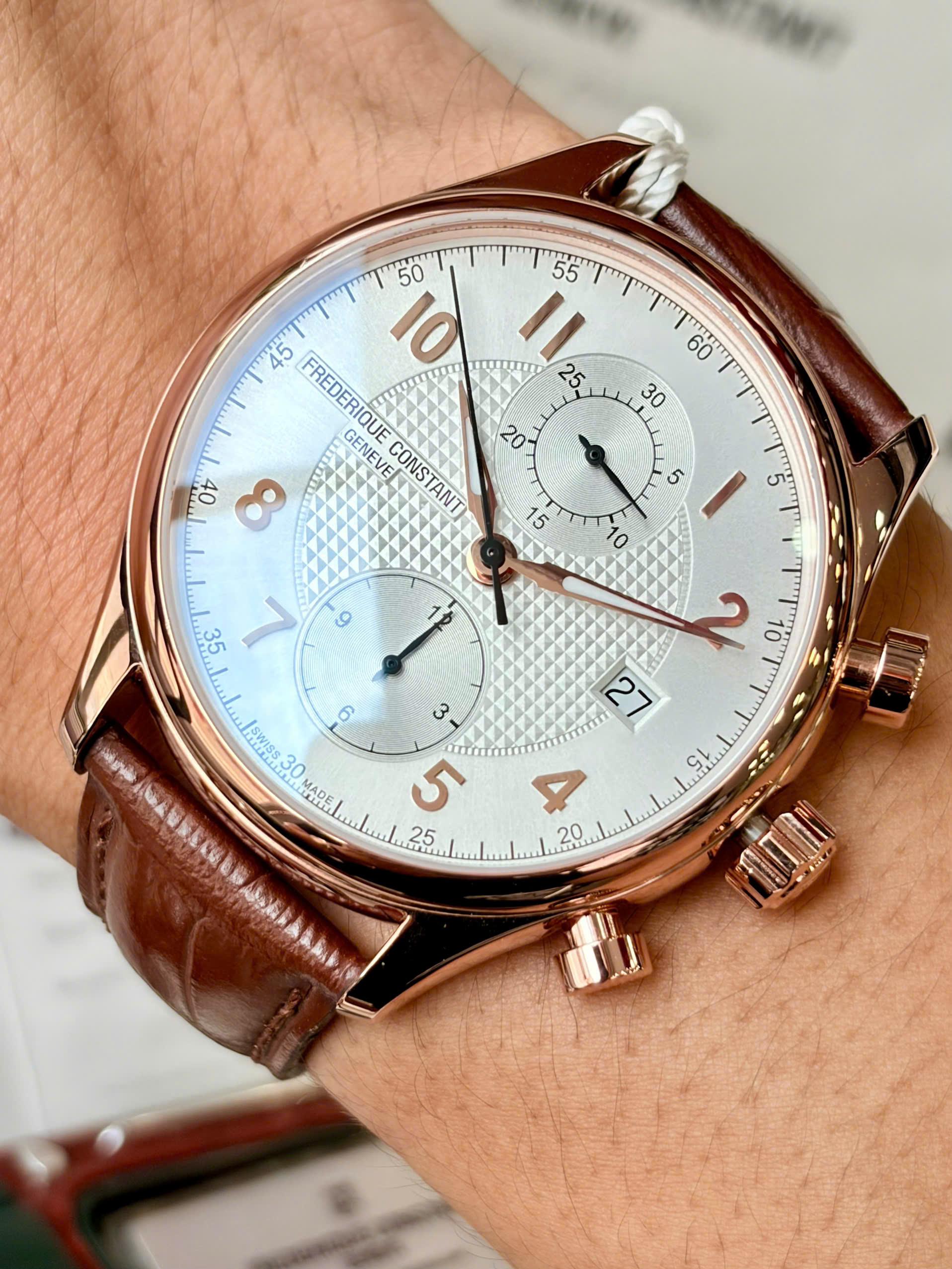 Frederique Constant FC-393RM5B4 Chronograph Rose Gold