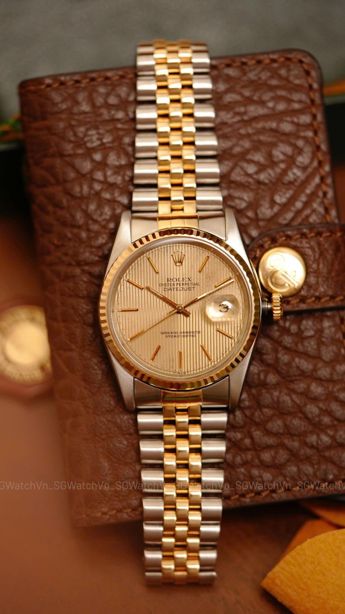 Rolex Datejust 16233 Demi Vàng 18K 36mm