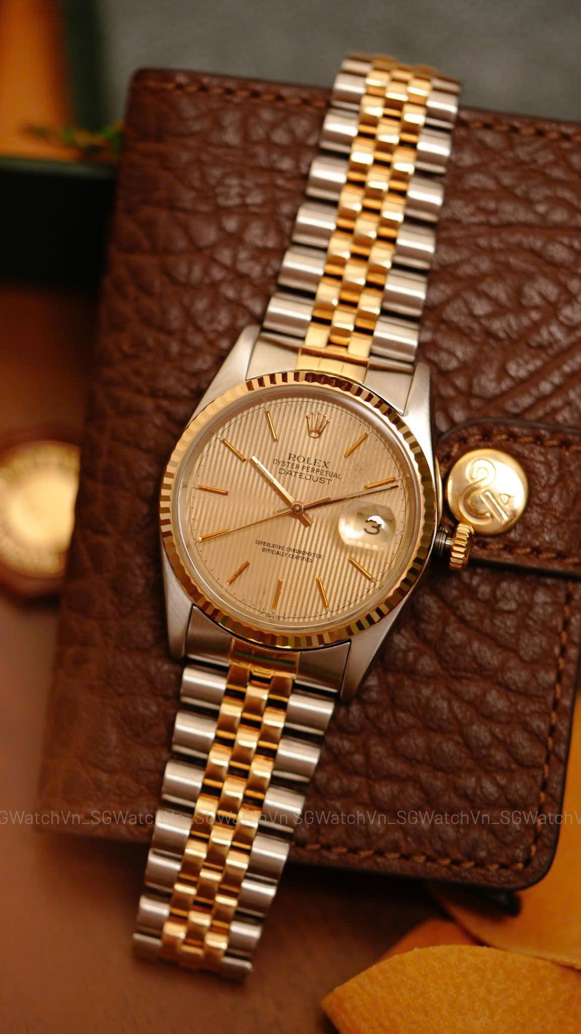 Rolex Datejust 16233 Demi Vàng 18K 36mm