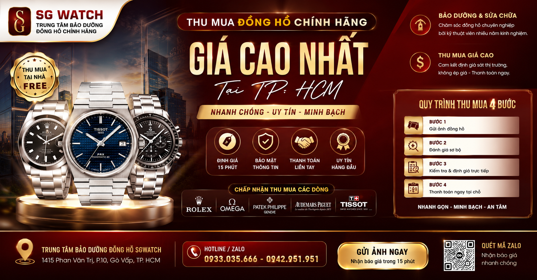 Thu Mua Đồng Hồ Cũ Online Như Thế Nào? Quy Trình Từ SGWatch