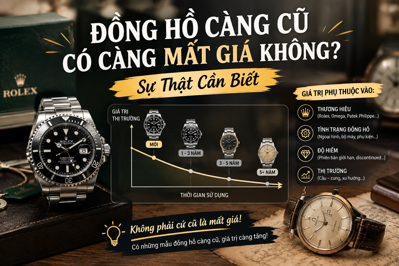Đồng Hồ Càng Cũ Có Càng Mất Giá Không? Sự Thật Cần Biết
