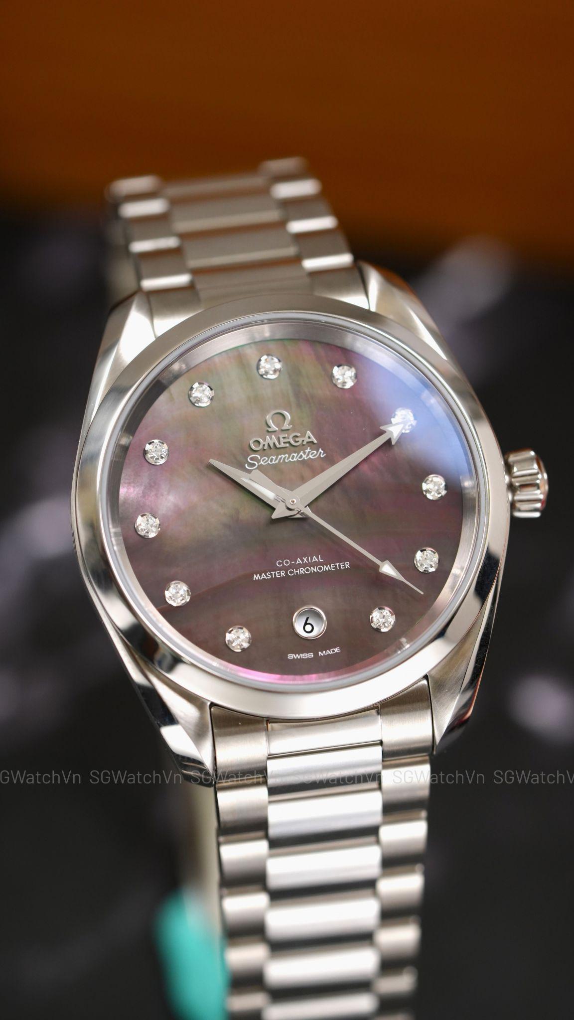 Omega Seamaster Aqua Terra 150M 220.10.38.20.57.001 38mm – Mặt Xà Cừ Tahiti Đính Kim Cương