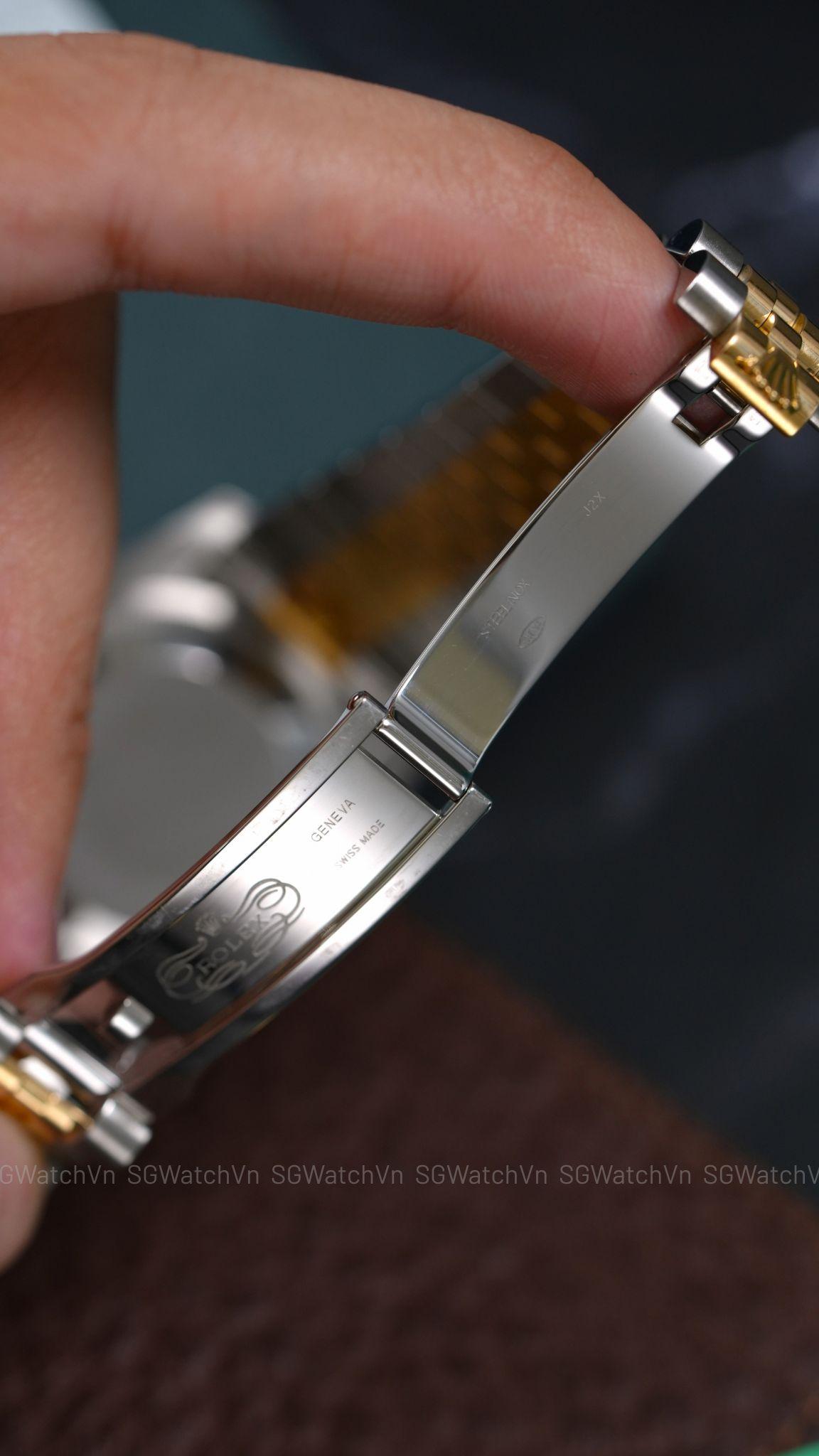 Rolex Datejust 36 116233 Black Diamond – Demi Vàng 18K, Mặt Đen Cọc Kim Cương