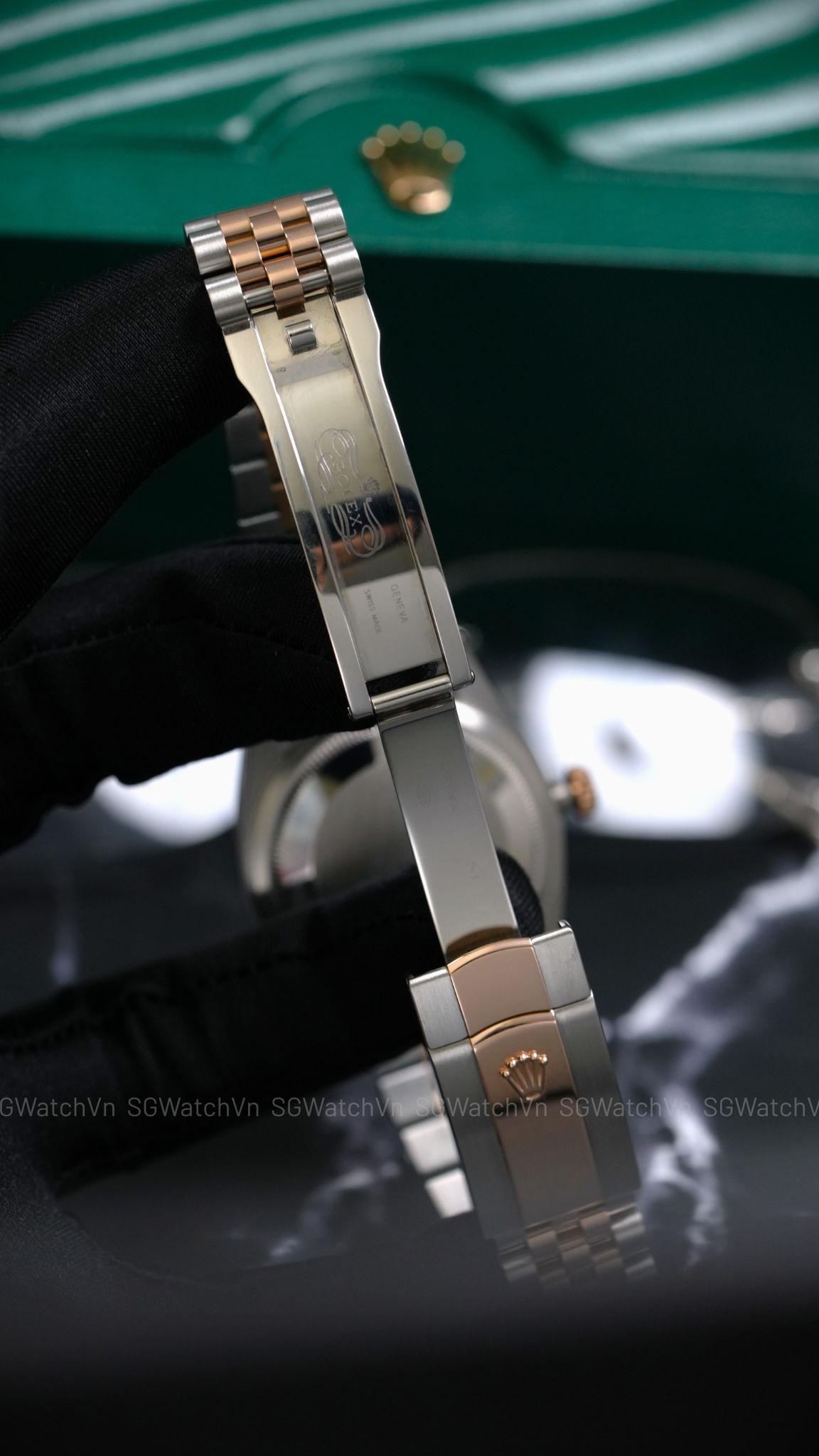 Rolex Datejust 36 126231 White Index – Rolesor Everose, Mặt Trắng, Dây Jubilee