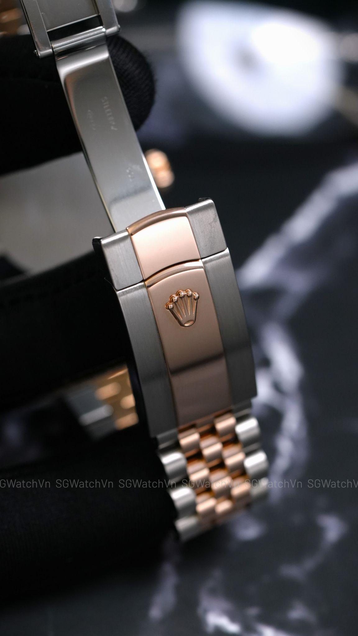 Rolex Datejust 36 126231 White Index – Rolesor Everose, Mặt Trắng, Dây Jubilee