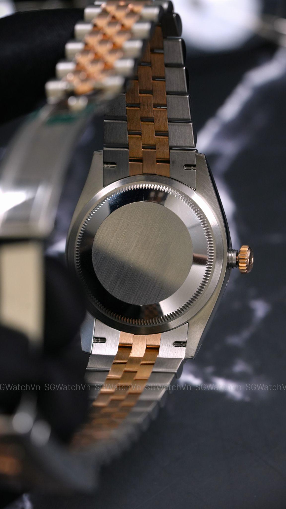 Rolex Datejust 36 126231 White Index – Rolesor Everose, Mặt Trắng, Dây Jubilee