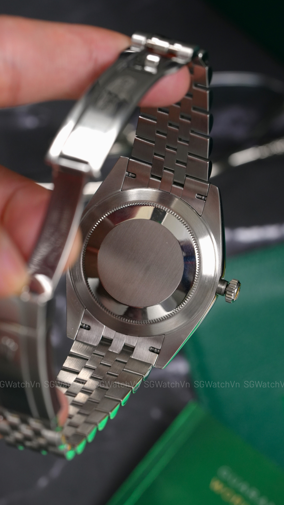 Rolex Datejust 41 126334-0016 Blue Diamond – Mặt Xanh Sunburst Cọc Kim Cương, Bezel Vàng Trắng 18K, Dây Jubilee