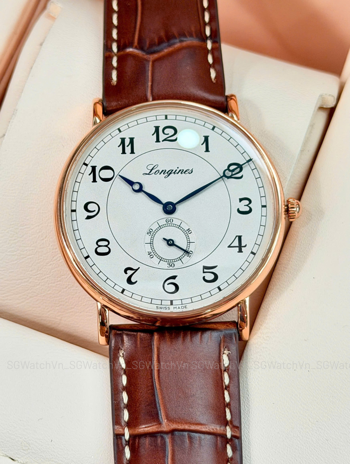 Longines Présence Heritage L4.785.8.73.2 – Vàng Hồng 18K, Small Seconds, Automatic 38.5mm