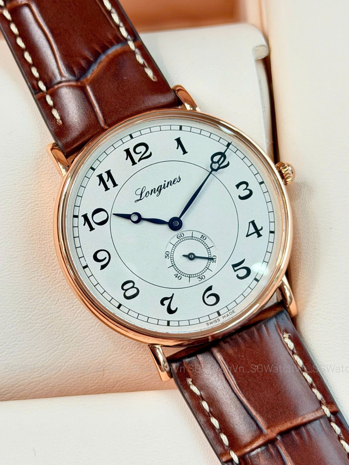 Longines Présence Heritage L4.785.8.73.2 – Vàng Hồng 18K, Small Seconds, Automatic 38.5mm
