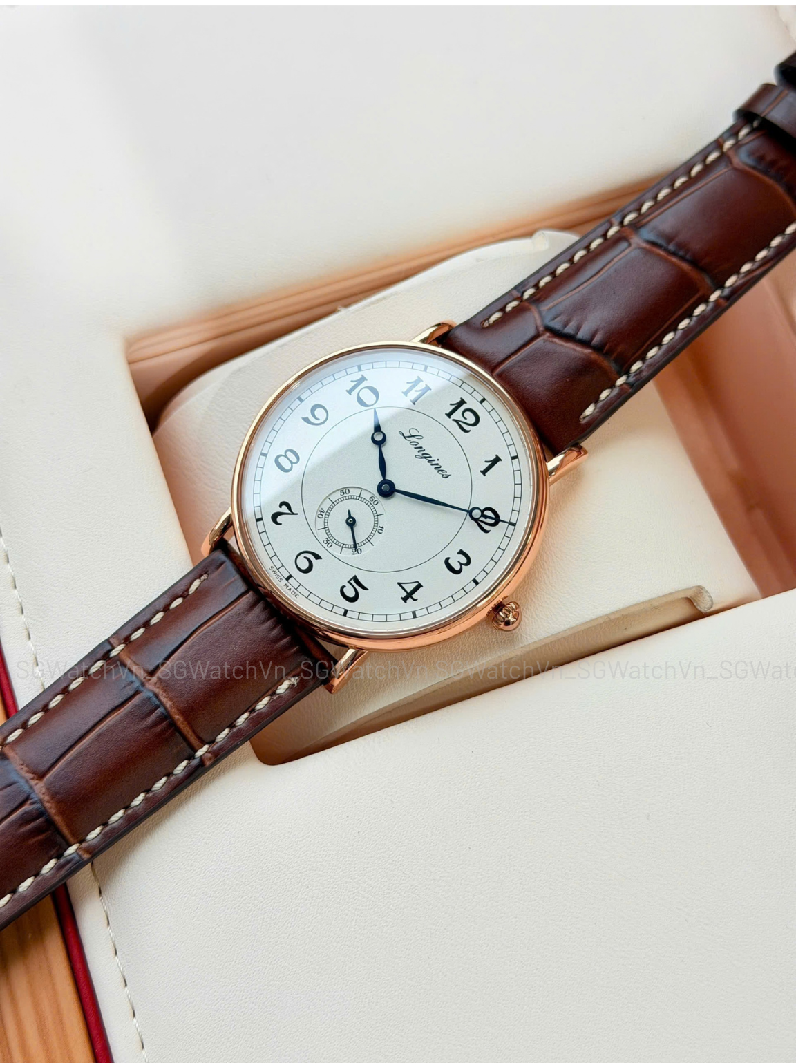 Longines Présence Heritage L4.785.8.73.2 – Vàng Hồng 18K, Small Seconds, Automatic 38.5mm